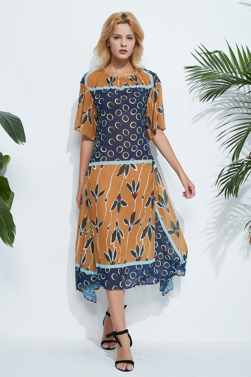 Olivia Printed Dress | MOSSÉE