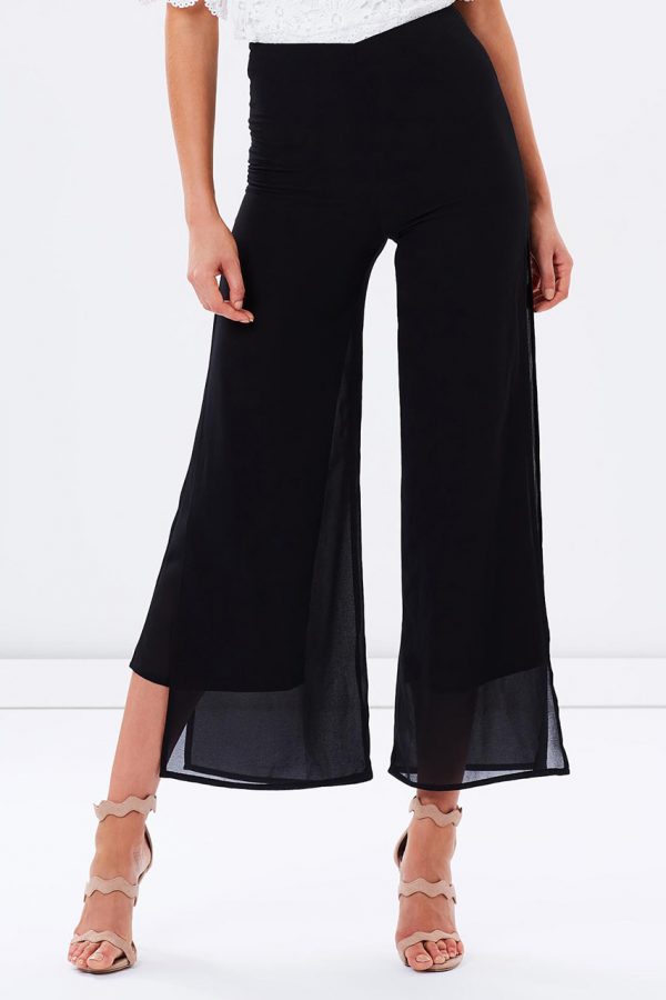 Layla Chiffon Pants (Black)