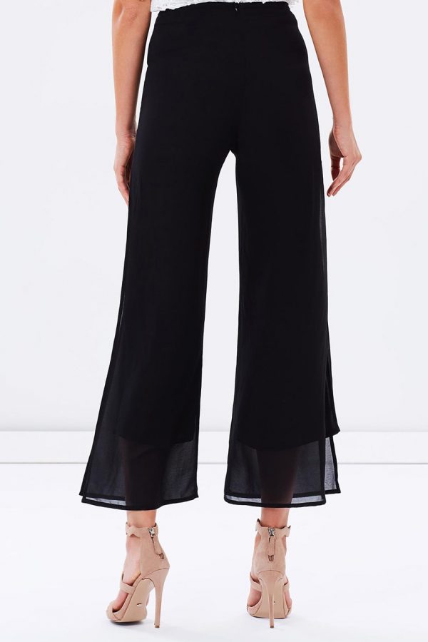 Layla Chiffon Pants (Black)