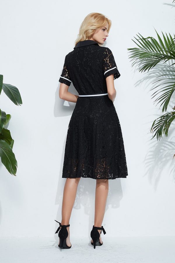 Paisley Wrap Midi Dress (Black)