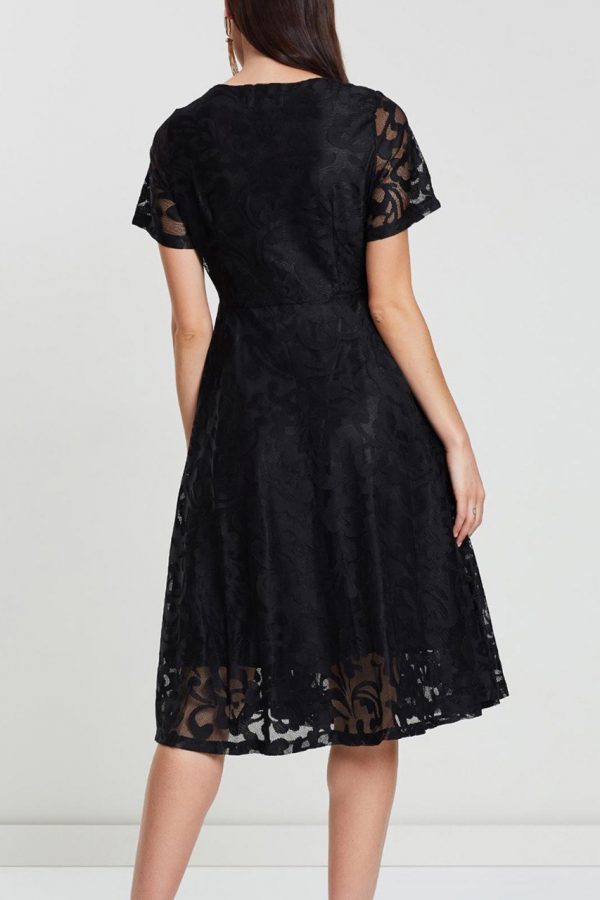 Victoria Floral Dress (Black)