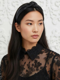 MOSSÉE - MH2047 - Jessie Faux Leather Headband - Black