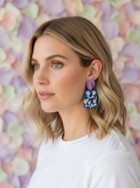 MJ2091 Aleta Floral Resin Earrings