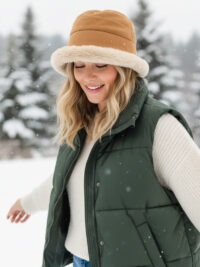 MOSSÉE - MH2084 - Nina Fluffy Winter Fleece Bucket Hat - Beige