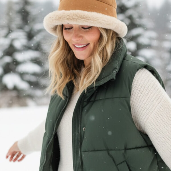 MOSSÉE - MH2084 - Nina Fluffy Winter Fleece Bucket Hat - Beige