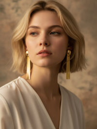 MOSSÉE - ME2025 - Solana Gold Plated Long Earrings